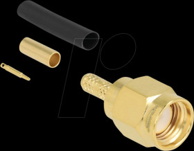 91780 SMA plug for crimping RG-174 / RG-316 with matching shrink tube