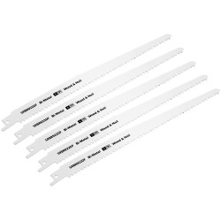 Sealey SRBR922DF Reciprocating Saw Blade Wood &amp; Nail 230mm 6tpi - Pack of 5