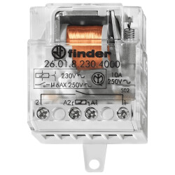 Impulse switch, 1 Form A (N/O), 12-230 VAC, 10 A, 250 V, 1800 W, 260180244000