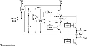 3.5 V to 15 VIN, 100-mA output current switched-capacitor voltage converters with regulator