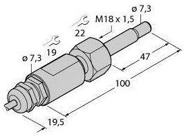 Turck 6870267 Czujnik zanurzeniowy FCST-A4-NA/D100, 1 szt.