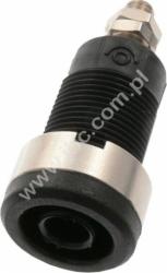 3265-SW Gniazdo bezp. 4mm, przyłącze M4, 36A, czarne, ELECTRO-PJP, 3265SW