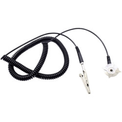 Quadrios 1903EC028 ESD earth cable 3.00 m with 10 mm stud and plug