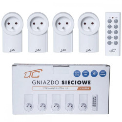 OUTLET Gniazdo sieciowe sterowane pilotem x4