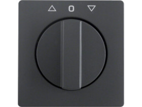 BERKER Q.x Płytka czołowa z pokrętłem do wyłącznika żaluzjowego obrotowego antracyt aksamit 1080608600 HAGER