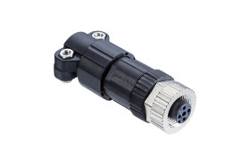 Przemysłowe złącza okrągłe 5-pinowe Mikro Montaż gwintowany Gniazdo Amphenol Industrial