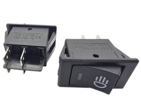 WŁĄCZNIK PRZEŁĄCZNIK ŚWIATEŁ SAMOCHODOWYCH PODŚWIETLANY ŻÓŁTY 12V