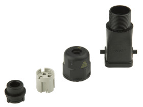 Moduł złączy dużej mocy 3-pinowe HARTING 10A 3P+E Żeński IDC Montaż na szynie DIN Proste