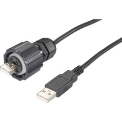 Conec 17-250031 IP67 Mini-B USB Plug to Standard USB Type A Plug