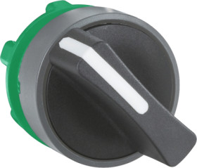 Rotary switch, 2 positions, unlit, latching, waistband round, black, front ring light gray, 2 x 90°, mounting Ø 22 mm, ZB5AD29C0