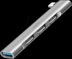 UA0437 USB 3.0/2.0, 4-port hub, 1x 3.0 A, 3x 2.0 A