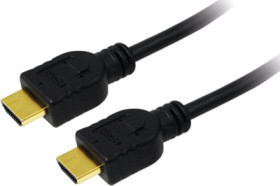 Connection cable, 3 m, black, HDMI plug type A, straight to HDMI plug type A, straight, CH0038