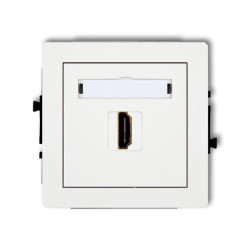 DECO Mechanizm gniazda pojedynczego HDMI 2.0 biały DHDMI-3