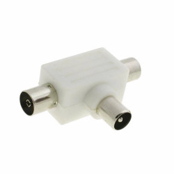 Trójnik antenowy plastikowy 1 wtyk - 2 gniazda