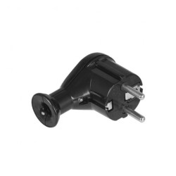 Wtyczka kątowa rozbieralna Uni-Schucko , 2p+Z Schuko 16A , 250V WT-50 czarny VAYOX