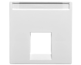 Merten System M Płytka centralna pojedyncza gniazda komputerowego RJ45 biała MTN469825