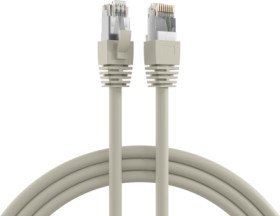 Patch cable, RJ45 plug, straight to RJ45 plug, straight, Cat 8.1, S/FTP, LSZH, 7.5 m, gray, K5528GR.7,5