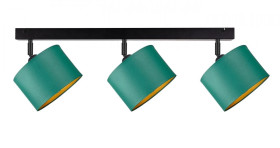 Spot nowoczesny abażur 3xE27 FLOW GREEN