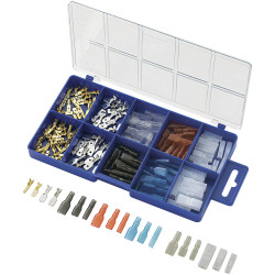 TruComponents 330066 Crimp set 0.50 mm² 2.50 mm² Clear/Black/Red/Blue 160 pc(s)