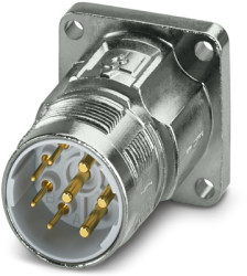Surface-mounting plug, M23, 8 pole, crimp connection, standard/ONECLICK quick locking system, straight, 1628775