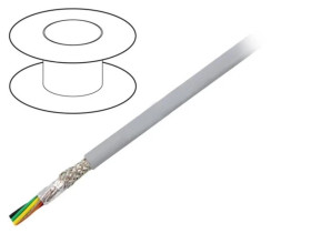 Przewód na rolce 30,5m EcoCable Mini 6x22AWG MPPE ciemnoszary 300V 78336 SL005