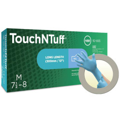Ansell 92665080 TouchNTuff Nitrile Gloves M Chem Splash Prot 100Pieces