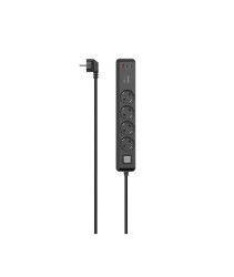 Listwa zasilająca, 16A, 250 V, 4 wtykowa CEE 7/7 niemieckie Schuko/francuskie dł. kabla 1.4m USB A, USB C