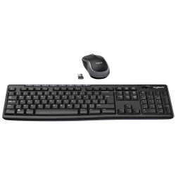 Logitech 920-004523 Wireless Combo MK270 Keyboard &amp; Mouse - Black