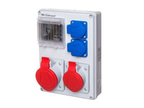 Rozdzielnica budowlana RB 4M gniazda 1x16A/5 1x32A/5 2x250V IP44 RSK-2 940050 ELEKTROMET