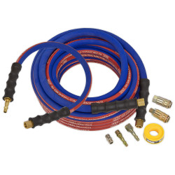 Sealey AHK02 Air Hose Kit Heavy-Duty 15mtr x Ø10mm with Connectors