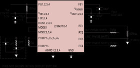 Low V, Quad 8A Silent Switcher μModule Regulator