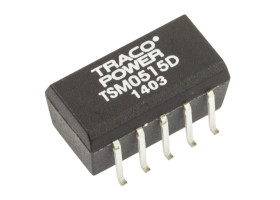 Przetwornica DC-DC, 1W, Uwe 4,5 → 5,5 V DC, Uwy ±15V dc, Iwy ±30mA, TRACOPOWER