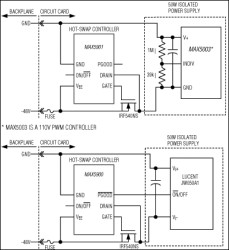 100V, SOT23/TDFN, Simple Swapper Hot-Swap Controllers