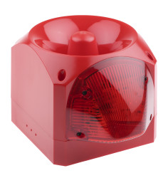 Zestaw sygnalizatorów akustycznych i lamp sygnalizacyjnych 10 → 60 V dc Czerwony DC Montaż ścienny 110dB