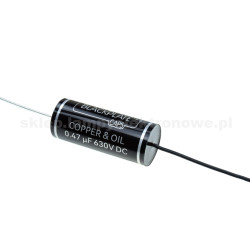 Kondensator 0.47uF/630V Copper-Oil-Capacitor BLACKPLATE TAD