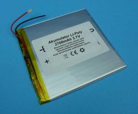3700mAh 3,7V Li-PO 2-PIN 100x100x4mm