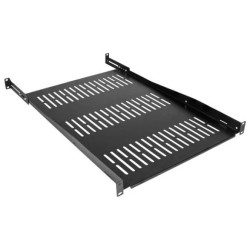 Półka regulowana do szafy RACK 19 1U 650mm (750mm) czarna NEKU