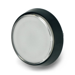 Arcade Push Button 60mm czarna obudowa - biały z podświetleniem