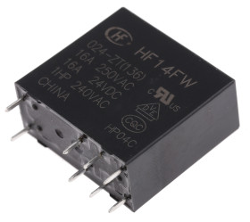 Przekaźnik mocy 24V dc SPDT RS PRO 530mW, montaż PCB 1100Ω Otwór przezierny