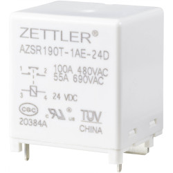 Zettler Electronics AZSR190T-1AE-24D Power Relay 24V DC 100A 1PC