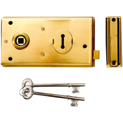 Yale Locks P401 Rim Lock Grey Finish 138 x 76mm Visi