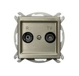 SONATA Gniazdo antenowe RTV zakończeniowe 10dB nowe srebro GPA-10RMPZ/m/44