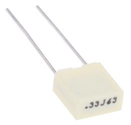 Kondensator foliowy 330nF 40 V ac, 63 V dc KEMET Poliester rozstaw: 5mm THT ±5