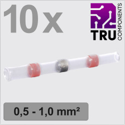 TRU COMPONENTS TC-13448512 Butt joint heatshrink 0.5-1.0mm&#xB2; Red 10 pcs