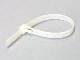 Opaska zaciskowa rozłączna 200x7.5mm biała (100szt.)