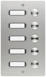 Grothe 55405 Przycisk do dzwonka z nazwiskiem stal szlachetna V2A