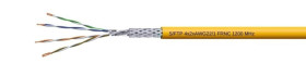Przewód LAN S/FTP kat.7A 4x2xAWG22/1 FRNC 1200 MHz żółty B2ca 18048562 /bębnowe/