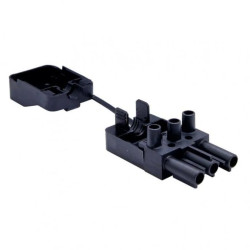 Złączka wtykowa elektryczna z osłoną na zatrzask BCS-3T/M1-N (męska 3-polowa czarna)