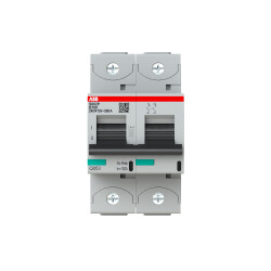 Wyłącznik miniaturowy High Performance, Typ B, 2-biegunowy, 100A, 690V ac, 250 V dc, ABB, S800S 50 kA