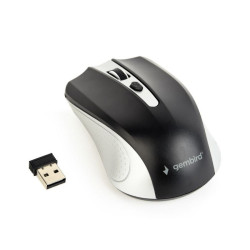 Mysz optyczna GEMBIRD bezprzewod srebno-czarna